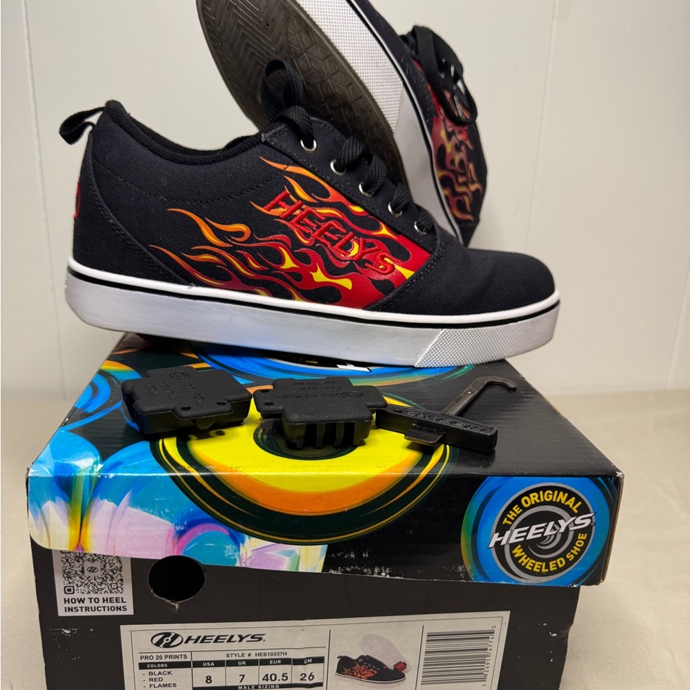 Heelys Black and Red Flame Sneakers